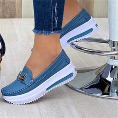platform loafers blue