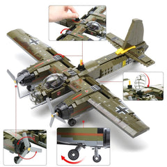Military Helicopter Soldier Building Bricks Kit Kids Army Weapon Model Educational Gift