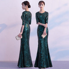 Gold Sequin Evening Party Dress Women Elegant Sparkly Prom Wedding Guest Fashion Dress