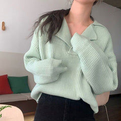 Long Sleeve Cashmere Knit Sweater Women Pullover Warm Cozy Elegant Winter Fashion Top