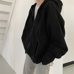 Letter Print Zip-Up Hoodie Women Long Sleeve Casual Streetwear Everyday Fashion Top
