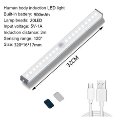 Motion Sensor LED Light Wireless Portable Stick-On Rechargeable Cabinet Closet Home Accessory