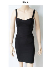 Bandage Mini Dress Women Thin Strap Above Knee Elegant Bodycon Party Club Fashion Dress