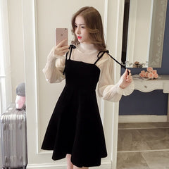 Sundress & Shirt Set Women 2-Piece Elegant Top Casual Chic Spring Summer Fashion Outfit