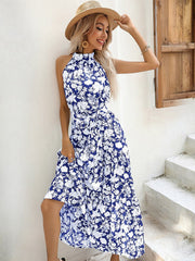 Floral Print Maxi Dress Women Casual Chic Long Beach Vacation Summer Fashion Dress