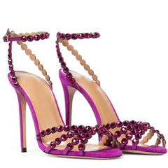 Crystal Bling Colored Rhinestone Sandals Stiletto Heels Shoes