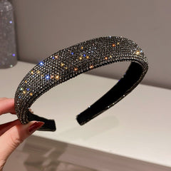 Rhinestone Glitter Headband Women Sparkly Hairband Hair Hoop Elegant Party Fashion Accessory