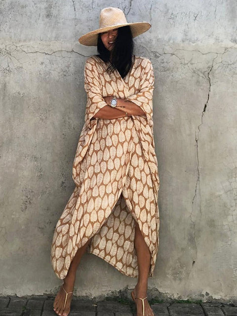 Tie Dye Kimono Beach Cover Up Women Cape Swimsuit Casual Summer Beach Vacation Fashion
