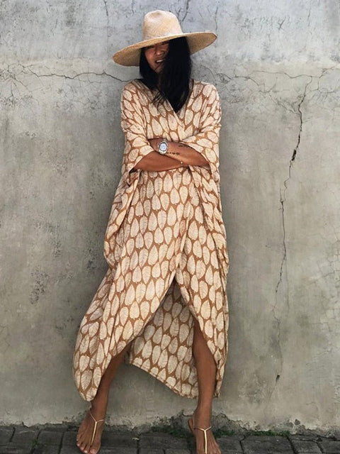 Tie Dye Kimono Beach Cover Up Women Cape Swimsuit Casual Summer Beach Vacation Fashion