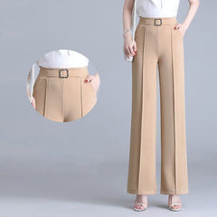 High Waist Wide Leg Dress Pants Women Oversized Loose Office Casual Spring Summer 4XL Fashion