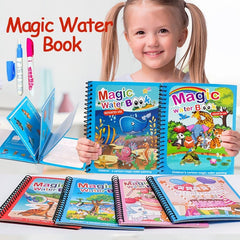 Magic Water Coloring Book Kids Reusable Montessori Drawing Unicorn Dinosaur Animal Early Education