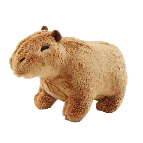 Capybara Plush Toy Kids Simulation Fluffy Soft Stuffed Animal Doll Adults Home Decor Gift