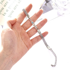 Rhinestone Infinity Bracelet Women Elegant Sparkly Casual Fashion Jewelry Gift Accessory