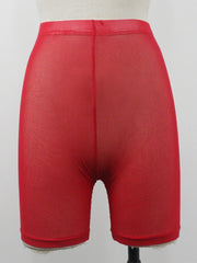 Summer Fashion Mesh Transparent Sexy Casual Shorts Waist Swimwear Cover up Shorts