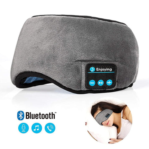 Bluetooth Sleep Eye Mask Wireless Built-In Earphones Good Night Rest Travel Home Gift