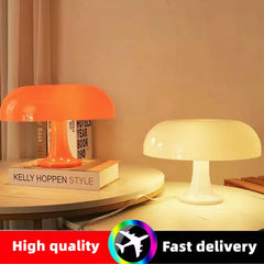 Led Mushroom Table Lamp Italian Inspired Design Handmade Mushroom Bedside Lamp Minimalist Desk Lamp