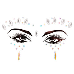 Face Rhinestone Stickers Temporary Face and Body Stick On Jewels