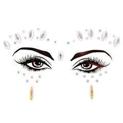 Face Rhinestone Sticker Jewels Temporary Body Stick-On Festival Party Makeup Accessory
