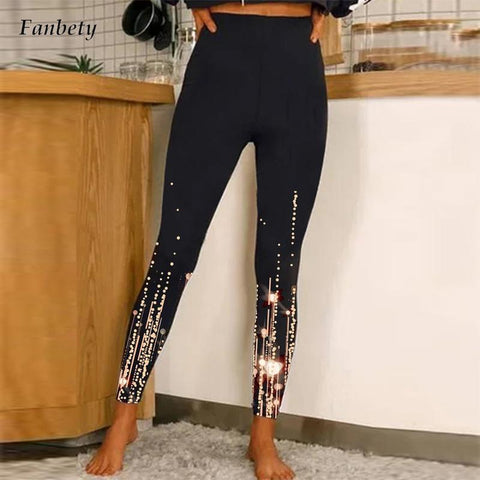 High Waist Floral Print Leggings Women Skinny Stretchy Pencil Sports Casual Fashion Pants