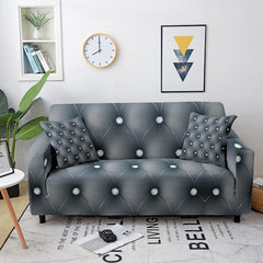 Geometric Print Elastic Stretch Sofa Cover Crystal Slip Cover Home Furniture Protector