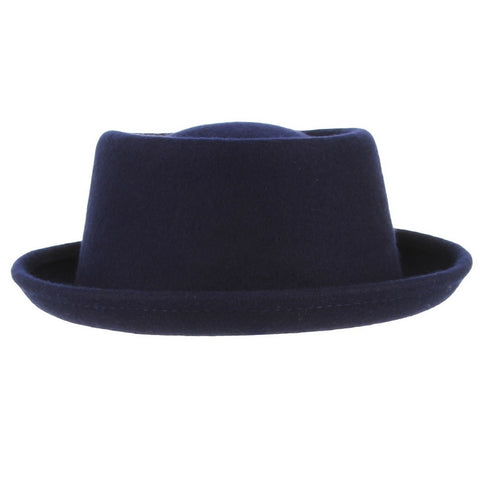 Wool Fedora Hat Women Curved Brim Dress Elegant Casual Autumn Winter Fashion Accessory