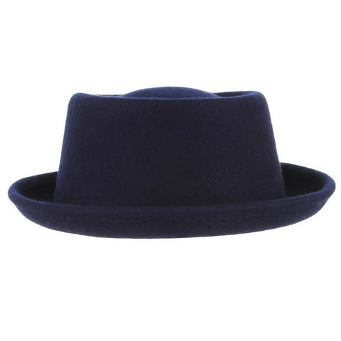 Wool Fedora Hat Women Curved Brim Dress Elegant Casual Autumn Winter Fashion Accessory