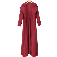 High Collar Wool Coat Women Warm Elegant Casual Autumn Winter Outerwear Fashion