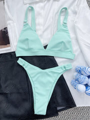 High Waist Push Up Bikini Women 2-Piece Beach Vacation Summer Swimwear Fashion