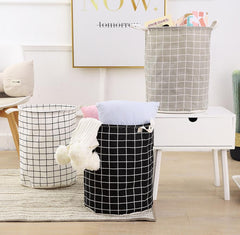 Laundry Basket Cotton Linen Large Foldable Waterproof Hamper Clothes Organizer Home Accessory