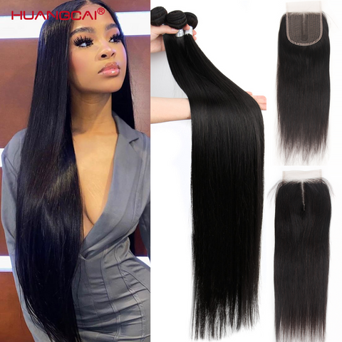 Brazilian Straight Hair Extensions Weave Natural Soft Smooth Human Hair Fashion