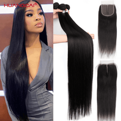 Brazilian Straight Hair Extensions Weave Natural Soft Smooth Human Hair Fashion