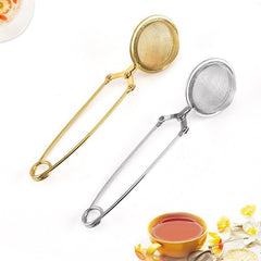 Tea Infuser Stainless Steel Mesh Ball Sphere Squeeze Strainer Herb Spice Filter Kitchen Tool