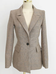 Fashion Women's Vintage 3-Piece Suit Business Straight Pant Suit