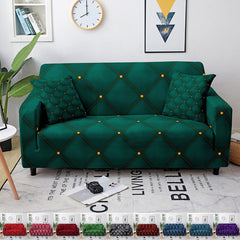 Geometric Print Elastic Stretch Sofa Cover Crystal Slip Cover Home Furniture Protector