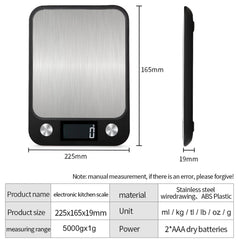 Smart Electronic Digital Scale Portable Compact Food Weight Kitchen Measuring Tool