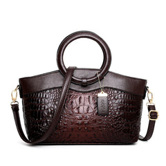 Womens Luxury Handbags Crossbody Bags Crocodile Pattern Genuine Leather Handbag