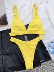 High Waist Push Up Bikini Women 2-Piece Beach Vacation Summer Swimwear Fashion