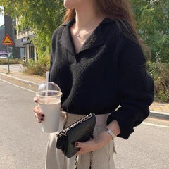 Long Sleeve Cashmere Knit Sweater Women Pullover Warm Cozy Elegant Winter Fashion Top