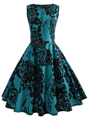 Vintage Swing Party Dress Women Casual Elegant Beach Vacation Summer Fashion Dress