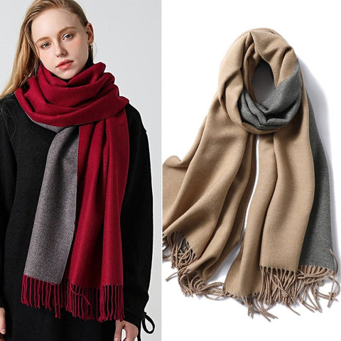 Cashmere Scarf Women Warm Shawl Wrap Soft Elegant Winter Casual Fashion Accessory