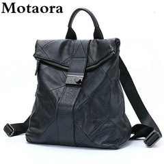 Faux Leather Anti-Theft Backpack Women Large Capacity Travel School Girl Casual Fashion Bag