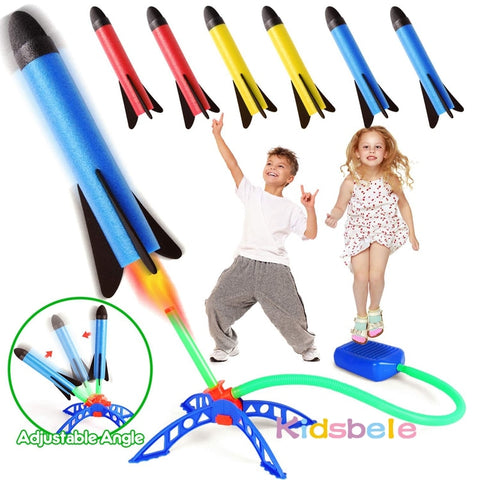 Air Rocket Launcher Toy Kids Foot Stomp Outdoor Activity Game Educational Fun Gift Boys Girls
