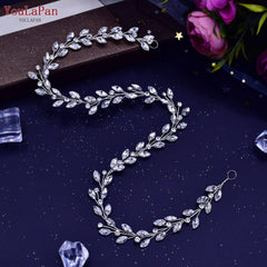 Crystal Rhinestone Flower Tiara Crown Women Silver Bridal Wedding Hair Accessory Gift