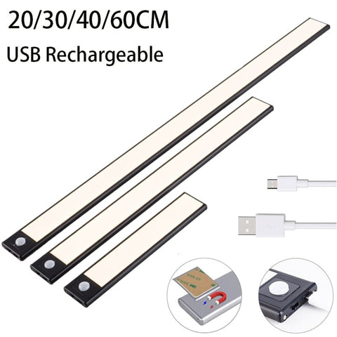 Motion Sensor LED Light Wireless Portable Stick-On Rechargeable Cabinet Closet Home Accessory