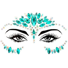 Face Rhinestone Sticker Jewels Temporary Body Stick-On Festival Party Makeup Accessory