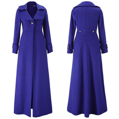 High Collar Wool Coat Women Warm Elegant Casual Autumn Winter Outerwear Fashion