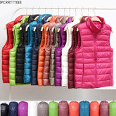 Ultra Light Down Vests Sleeveless Jacket for Women