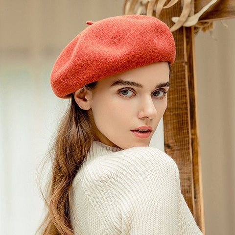 French Beret Women Classic Vintage Cold Weather Hat Casual Elegant Fashion Accessory