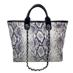 Large Capacity Snakeskin Shoulder Bag Genuine Leather