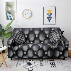 Geometric Print Elastic Stretch Sofa Cover Crystal Slip Cover Home Furniture Protector